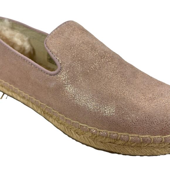 UGG W Sandrinne II Espadrille Flats Slip On Rose Gold Size 6 - Picture 5 of 12